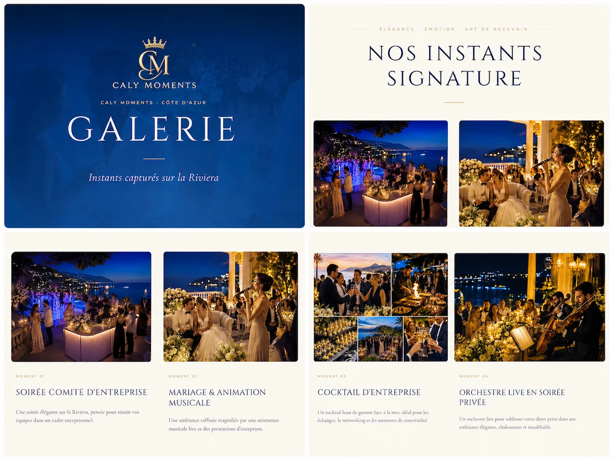 Aperçu de la galerie du site Caly Moments